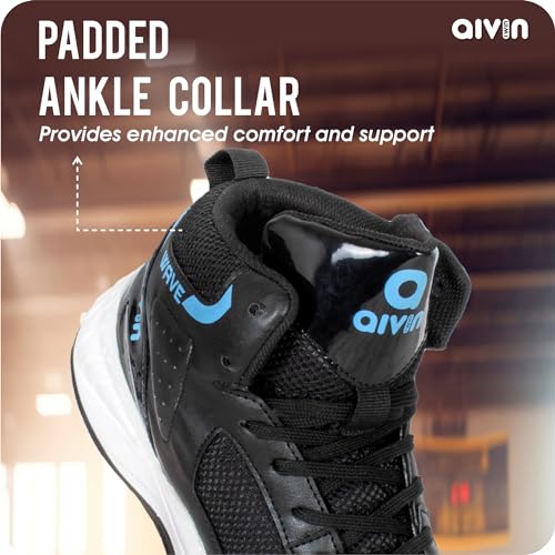 Image of Aivin Wave Men's Basketball Shoes I Superior Traction I Slip Resistant Rubber Outsole I EVA Insole for Plush Comfort I Padded Ankle Collar for Support