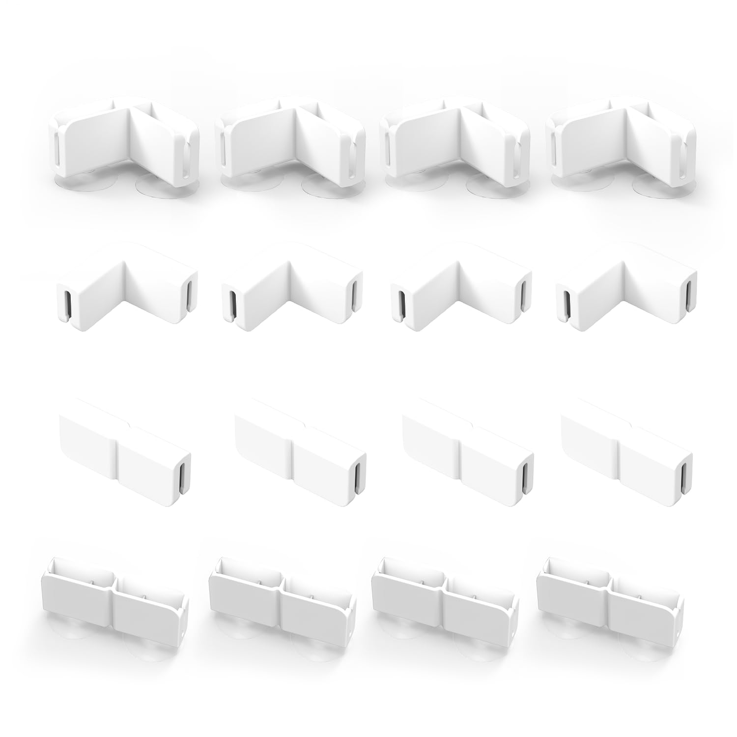 Compatible with SENTORYY Clear Acrylic Dog Playpen: 18-Piece Connector Set with Top &amp; Bottom Connections for DIY Expansion, Multi-Shape Fence Assembly &amp; Secure Panel Support (White)
