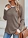 AUTOMET Womens Long Sleeve Tops Winter Clothing 2025 Dressy Casual Tunic Sweaters Fall Fashion Color Block Shirts Khaki 02 L