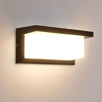 18W Outdoor Wall Lights,3000K IP65 Waterproof LED Outside Lights | Outdoor Wall Lights Mains Powered,Aluminium Outside Wall Lights,Front Door Lights for Porch,Garden,Garage,Living Room [Energy Class F]