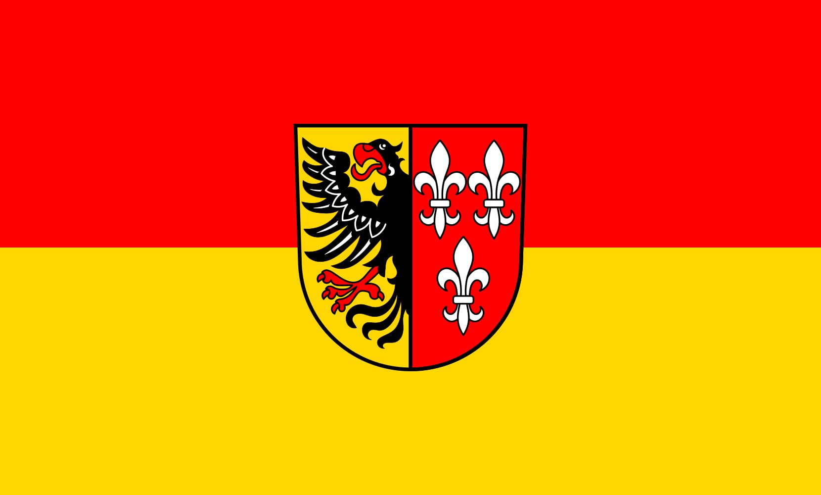 Drapeau Dernau de qualité supérieure 90x150cm à double couture