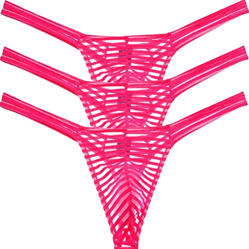 Mens Pure See Through Underwear Sexy Bulge Pouch Bikini Thong Stretch T-back