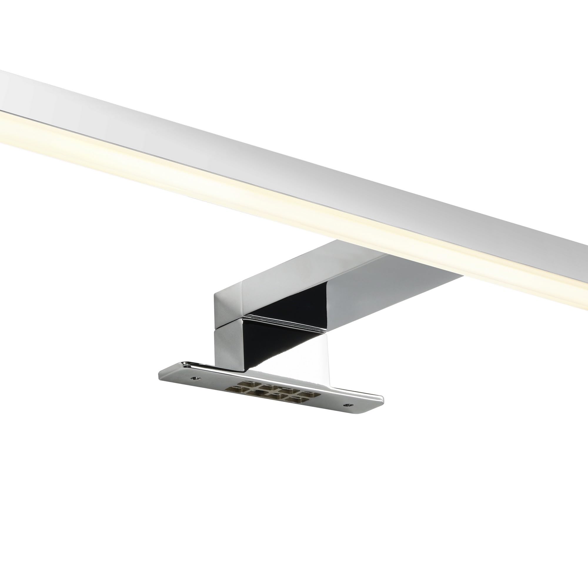 Nordlux Marlee 50 3000 K Applique da parete per bagno in metallo argentato, LED integrato impermeabile, per bagno, bagno e bagni. IP44, classe 2 (doppio isolamento)