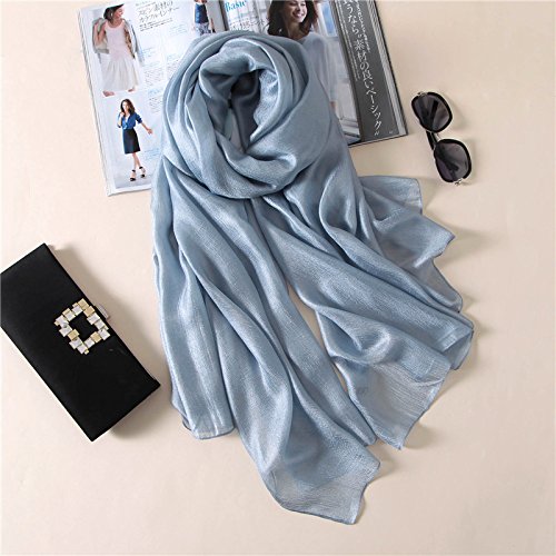 Scarves for Women Lightweight Sheen Scarf Elegant Pashmina Shawls and Wraps for Evening Dresses Wedding Solid Color3