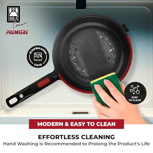 Foto von BRA Dupla Premiere | Doppelte Kartoffel-Omelette-Bratpfanne, 24 cm Durchmesser, Aluminiumguss, dreifache Antihaftschicht, 100% PFOA-frei, für alle Herdarten