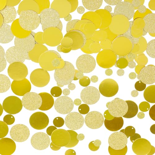 200 Pcs Gold Table Confetti Circle Dots Glitter Confetti