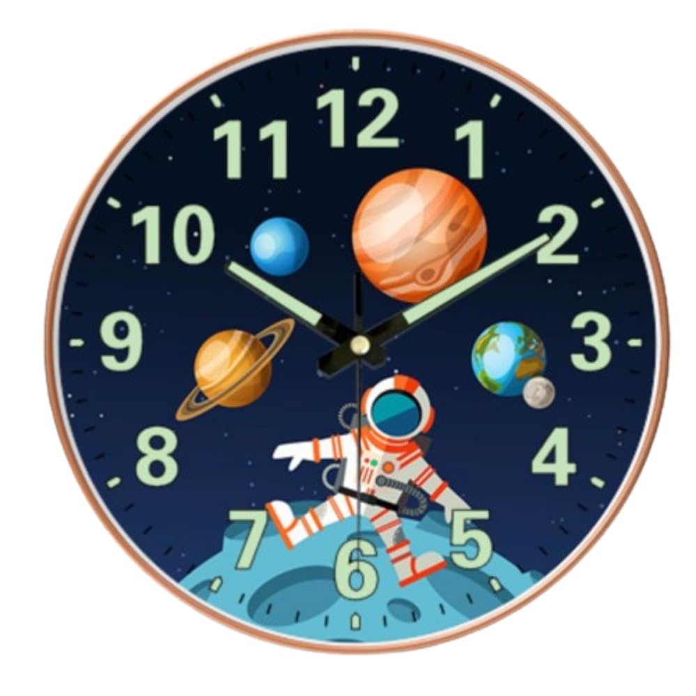 Image of STAR WORK 12 inch Inch Square Silent Non-Ticking Quartz Movement Wall Clock with Analog & Digital Display | Easy-to-Read Numbers | Modern Design for Living Room, Bedroom or Office (R-Fly Venus)