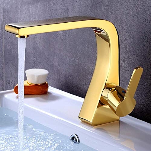 Todo cobre a prueba de fugas antioxidante agua suave grifo de cocina creativa sola manija cocina caliente agua fría válvula de compuerta cromo cepillado cobre único agujero baño lavabo mezclador