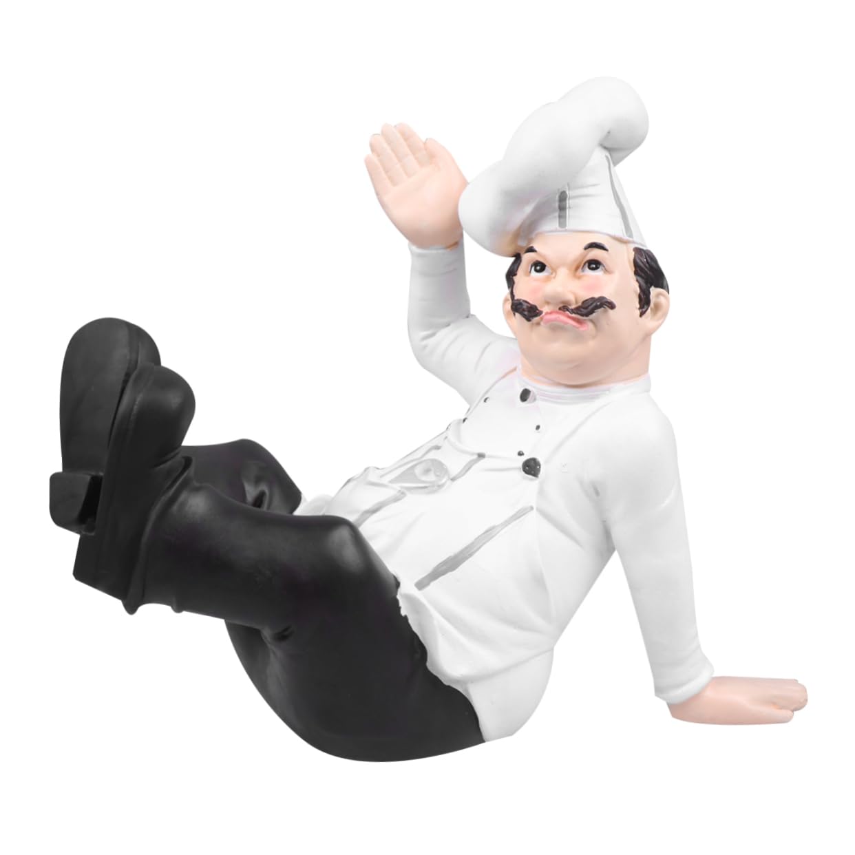 Statua di Chef in Resina Design Classico Decorazione per Ristorante e Casa Base Stabile per Arredamento Cucina e Tavolo