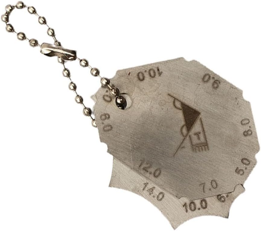 Steel Welding Gauge 2-Piece Fillet Weld Inspection Tool with Throat Depth & Leg Radius Ruler Metalworking Measurement Pocket Size