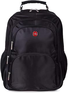 Mochila Para Notebook Executiva Reforçada com Cabo de Aço em Nylon Swissland Ss Preta