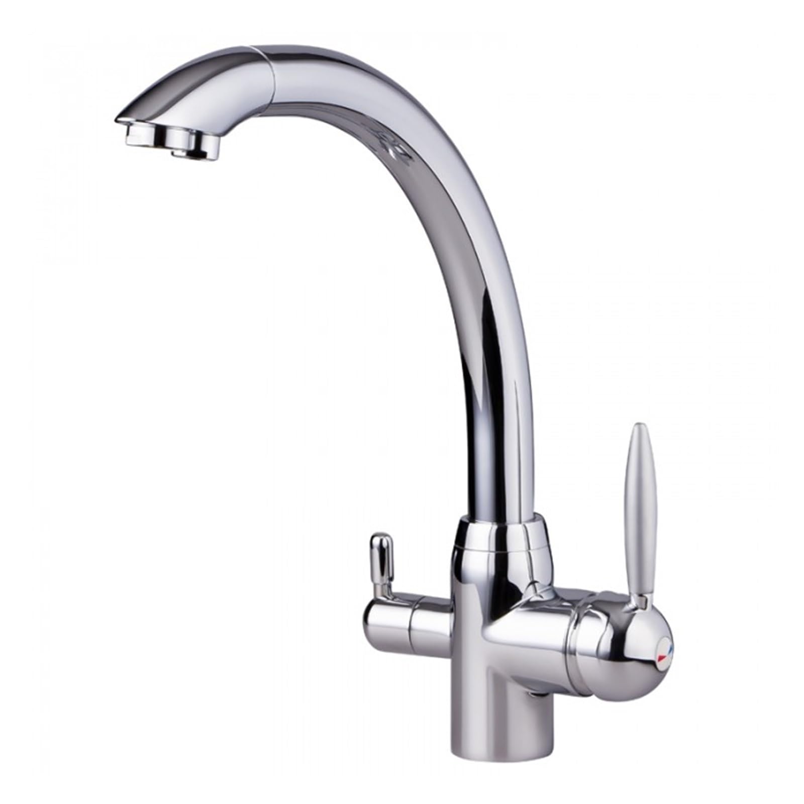 Robinet 3 voies cuisine laiton chrome fini les deux robinets d'évier