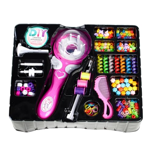 Brinquedo Fazer Trança Terere com 176 Peças Automático Seguro Cabelo Enfeitado