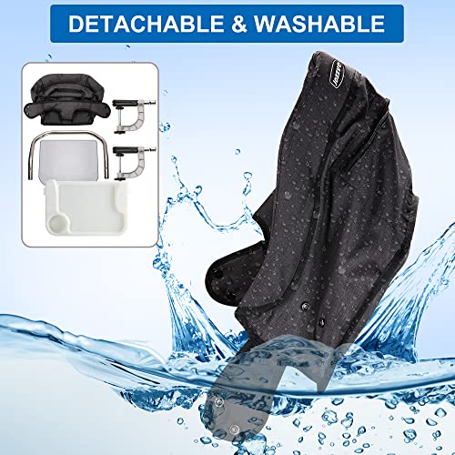 Hook On High Chair, Jozzve Clip On High Chair With Removable Dining Tray For Babies And Toddlers, Fold-Flat Storage Portable Baby Feeding Seat, Attach To Fast Table Chair For Home Travel (Navy) #TOP4