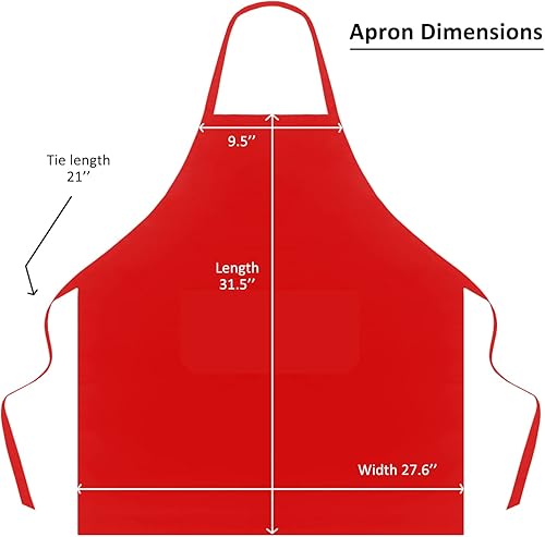 Miniatura 2 de Paquete de 2 gorros de chef y delantales para mujeres y hombres, delantales de cocina con bolsillos para hornear barbacoa