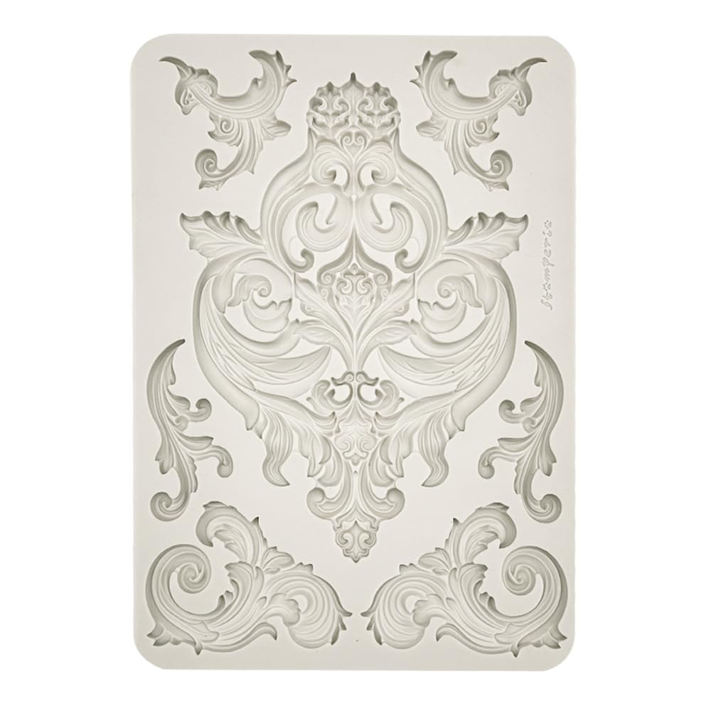 Stamperia - Silicon Mould A4 for Scrapbooking, Bullet Journals and More, Non-​Stick Surface, Suitable for Air-​Dry Clay, Resin and More, Perfect for Crafts and Gifting (Art Stories, Frieze and Corners)