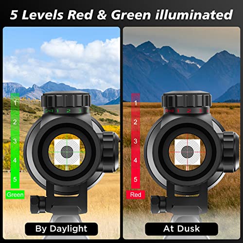 Paike 3-9x40 AOEG Rifle Scopes Red Green Dot Mil-Dot Reticle Objective Lens Parallax Adjust