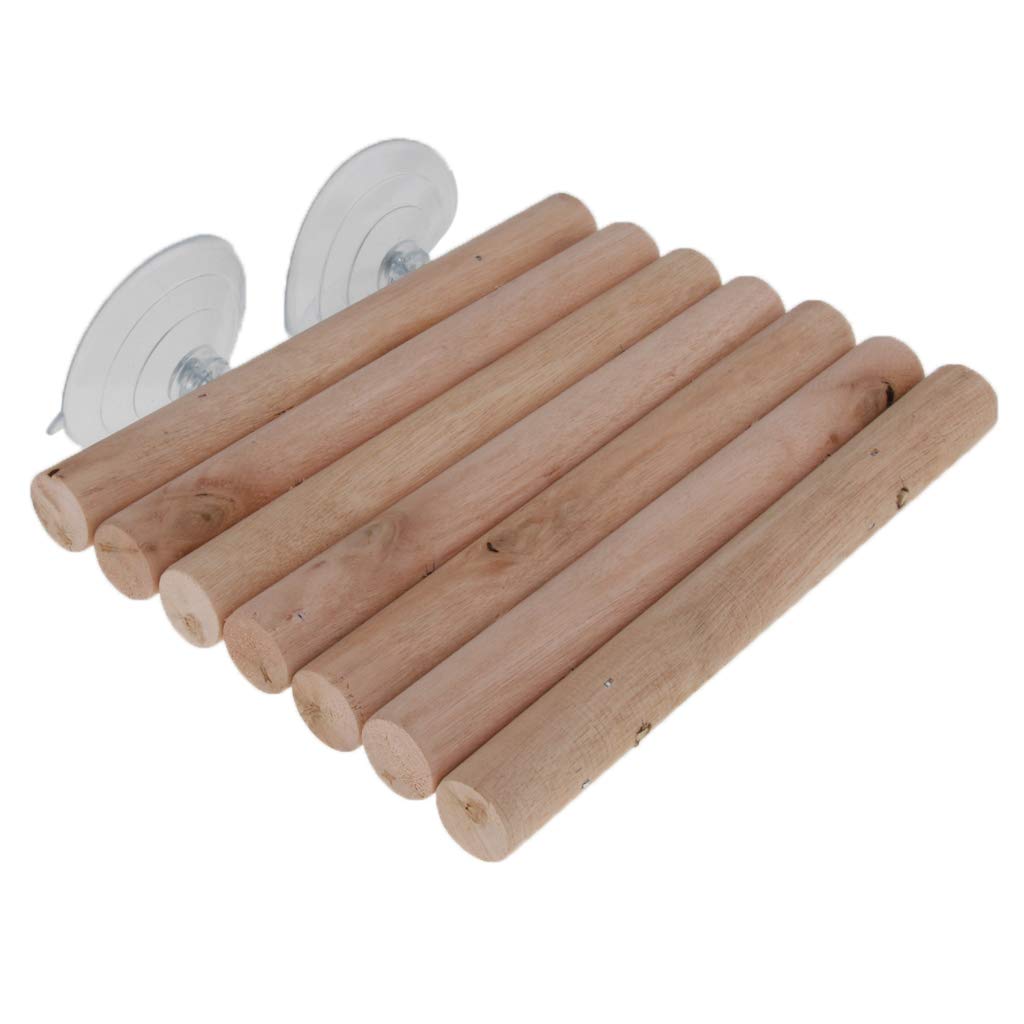 perfk Holz Sonnenbad Wasser Insel Terrasse für Aquarium, L