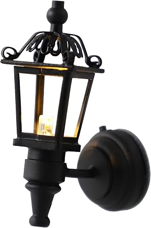 1/6 1:6 Lampe KUPFER Leuchte Superhelle Batteriebetriebene LED Öllampe Puppenhaus Miniatur Laterne - Österreich