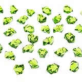 Super Z Outlet 120 Pack Acrylic Color Ice Rock Crystals Treasure Gems for Table Scatters, Home Vase Fillers, Event, Wedding, Arts & Crafts, Birthday Decoration Favor (1' Inch)(Apple Green)