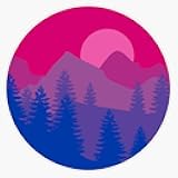 Bisexual Flag Subtle Pride Landscape Bumper Sticker Vinyl Decal 5