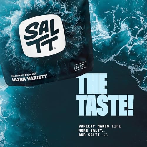 SALTT Electrolytes Powder Flavored Drink Mix - Ultra Variety - 30 Hydration Packets - Magnesium, Potassium, Sodium, Trace Minerals - Zero Sugar & Gluten Free - Travel Essentials - 4
