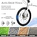 WEEROCK 20 Inch Folding Bike, 7 Speeds Foldable Bicycle, Tri-Fold/ 3-Fold Design with Rear Rack 4 Wheels for Easily to Move After Folding, Steel Frame Bicycle for Men Women Adult, White