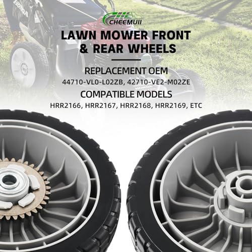 CheeMuii Lawn Mower Wheels - Front & Rear Wheels OEM