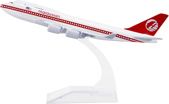 24-Hours The Malaysia 747 Model Plane Alloy Metal Model Aircraft Birthday Gift Plane Models Chiristmas Gift 1400