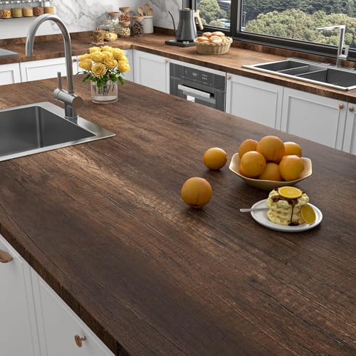 Stickyart Carta Adesiva per Mobili Legno 30cmX400cm Rivestimento Adesivo per Mobili Decorazioni Parete Carta Parati Adesiva Muro Vintage per Soggiorno Impermeabile per Cucina Armadio Porta