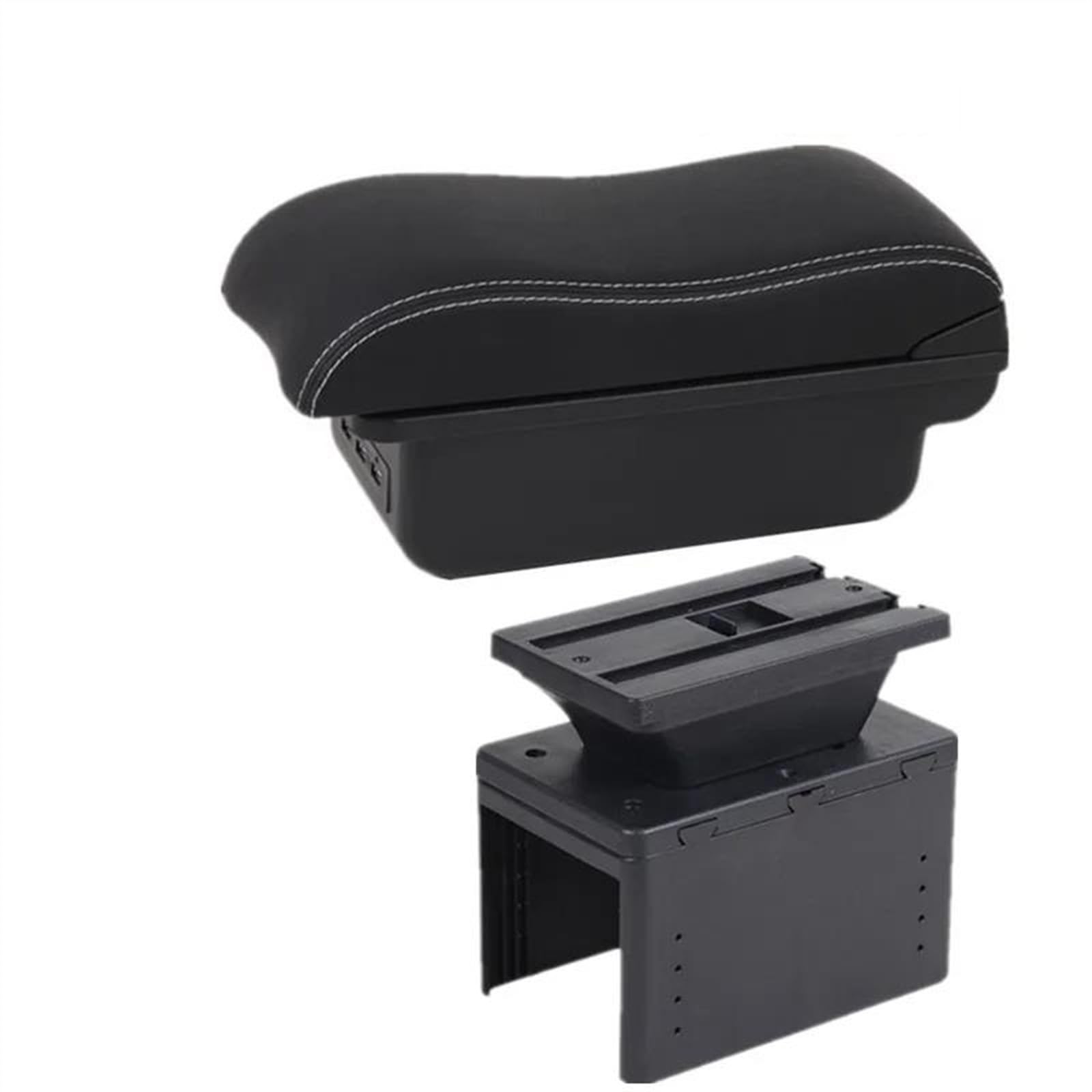 NMJLQW Storage Rack Car Interior Accessories Center Console Storage Box Multifunctional Armrest Storage Box For Grande For Punto(B2 white line 3USB)