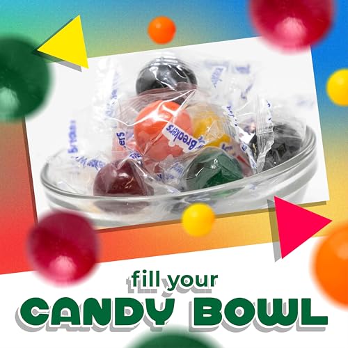 LAETAFOOD Jawbreakers Jaw Busters Mini Hard Candy Fruit Flavored Assortment (2 Pound Bag - Approx. 175 Count)