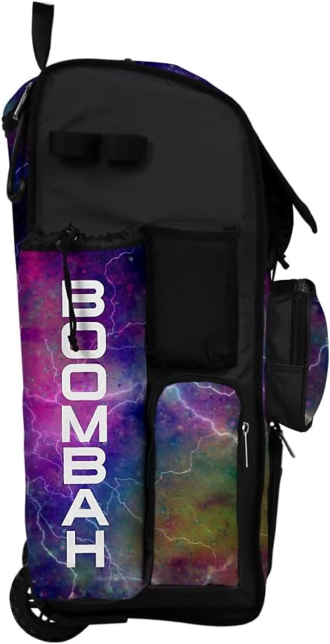 Boombah Rolling Superpack 2.0 Baseball/Softball Gear Bag - 23-1/2" x 13-1/2" x 9-1/2" - Nebula 2.0 Multi - Telescopic Handle - Holds 4 Bats - Wheeled Version