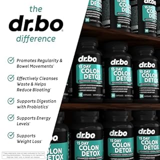 Colon Cleanser Detox for Weight Flush - 15 Day Intestinal Cleanse Pills & Probiotic - Fast Natural Laxative for Constipation Relief - Bowel Movement Supplements for Stomach Bloating, Gut Loss Support