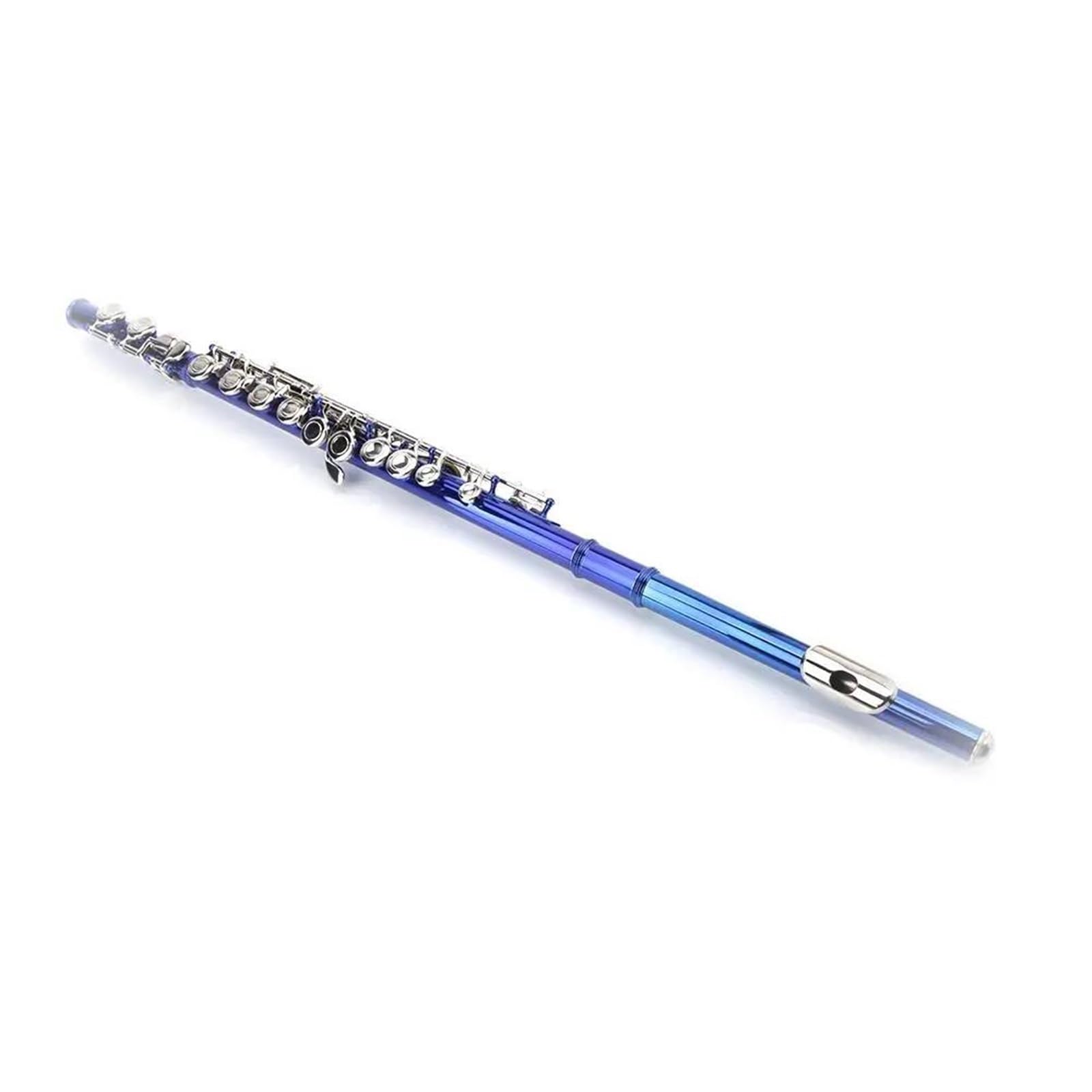 Flûte Traversière À 16 Touches En Cuivre Blanc Et Trou Fermé Bleu Pour Débutants Flûte Pour Adultes