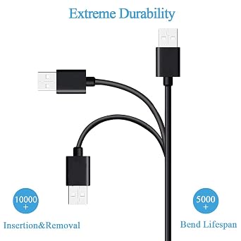 10 Ft Micro USB Cable for Blue Yeti Nano, Yeti X USB Microphone Mic Replacement Cables Cord