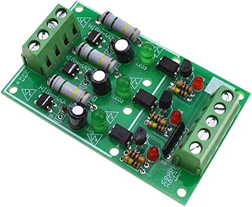 Optocoupler Isolation Module 1/3/8 Channel Photoelectric Isolated Module AC 220V Detection Module Isolated Board Signal Converter Module (3 Channel)