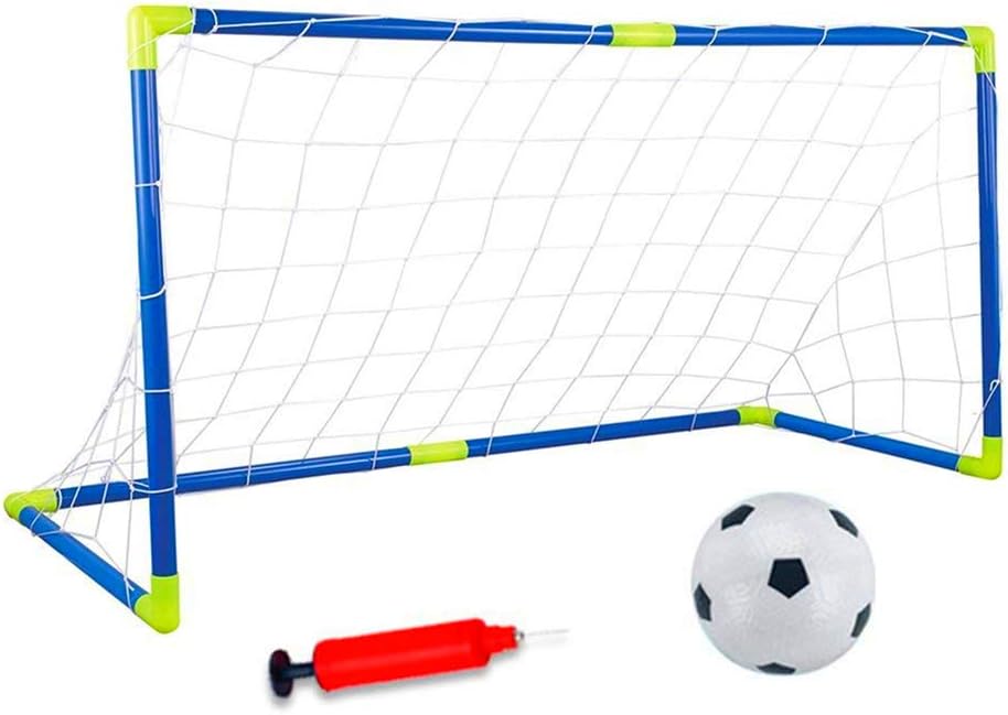 Everyfit Football Goal Post Net Pump Toy Indoor Outdoor Soccer Sport Games Mini Sport Training Practice Set Kids Children (Football gate)