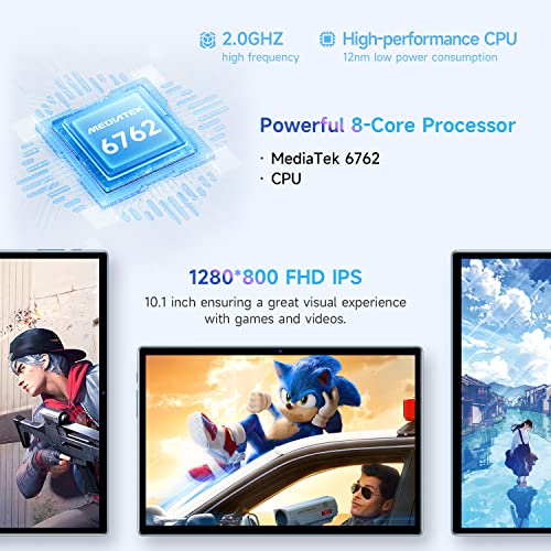 TECLAST P20S Tablet 10 Zoll Android 12 Tablet, 4GB RAM, 64GB Erweiterbar bis 1TB, 4G LTE, Dual 2.4/5G WiFi, Octa-Core 2.0GHz, 6000mAh/BT5.0/GPS/OTG/Typ C – Bild 5