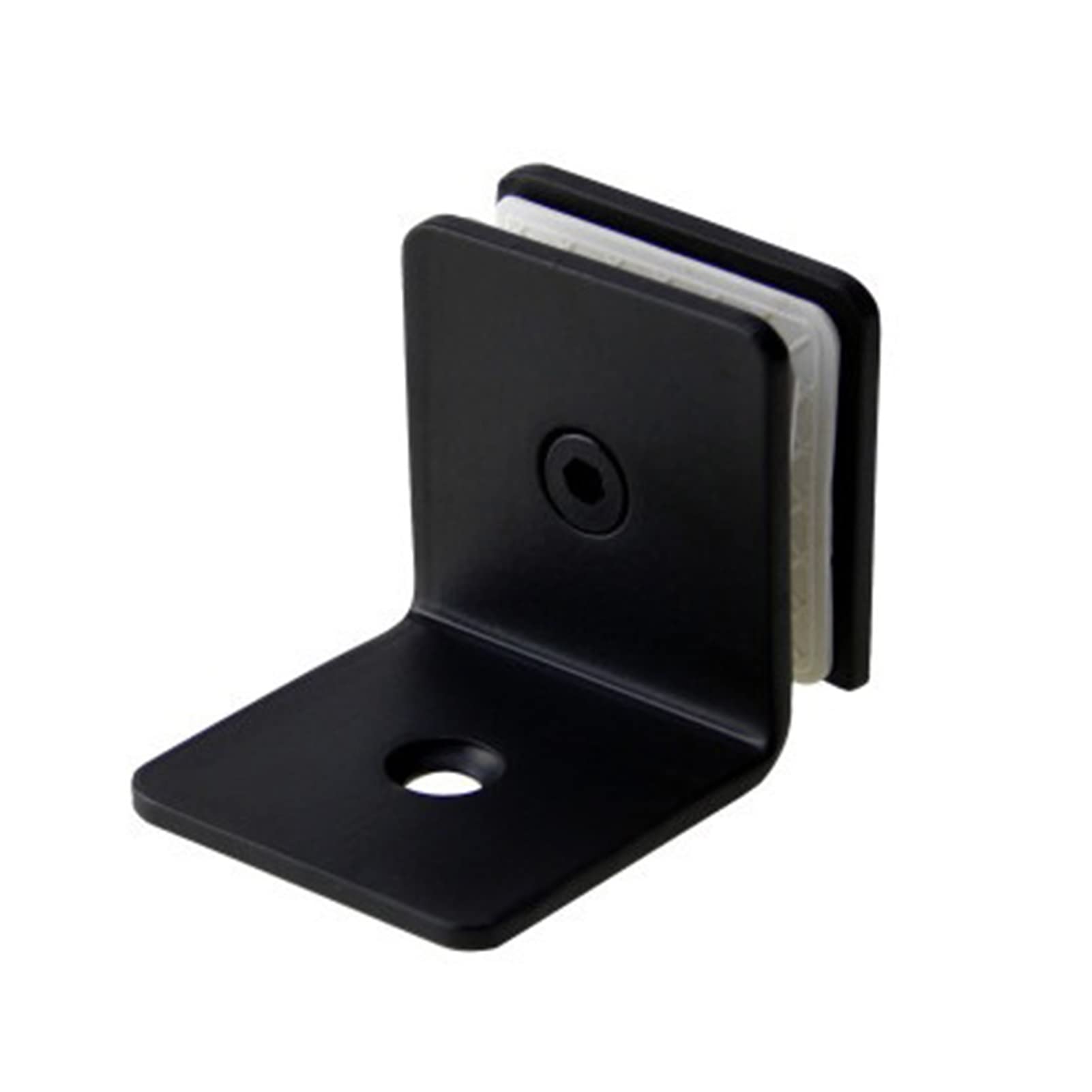 Glass Door Hinges,Black Stainless Steel 304 Fixed Clip Bathroom Hinge, 0/90/135/180 Degree Partition Shower Room Link