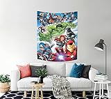 Jay Franco Marvel Avengers Assemble Tapestry – 50 x 60 Inch Wall Hanging – Kids Room Décor (Official Marvel Product)