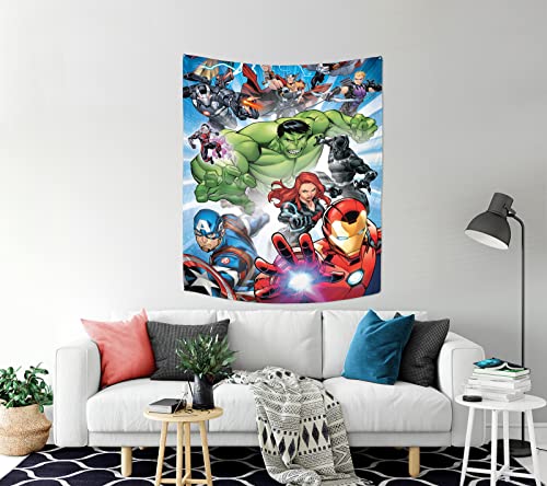 Jay Franco Marvel Avengers Assemble Tapestry – 50 X 60 Inch Wall Hanging – Kids Room Décor (Official Marvel Product) #TOP12