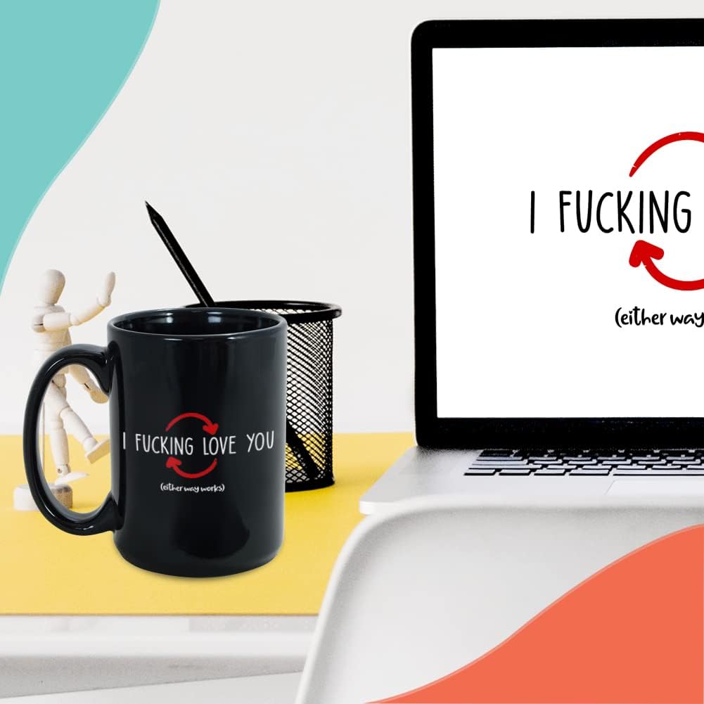 Relationship Coffee Mug 15 ounce Black, I Love You Witty Joke Marriage Couple