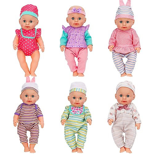 deAO 6 Puppenkleider Set, Puppenkleidung Outfits für 30 cm 33CM 35CM 36CM...
