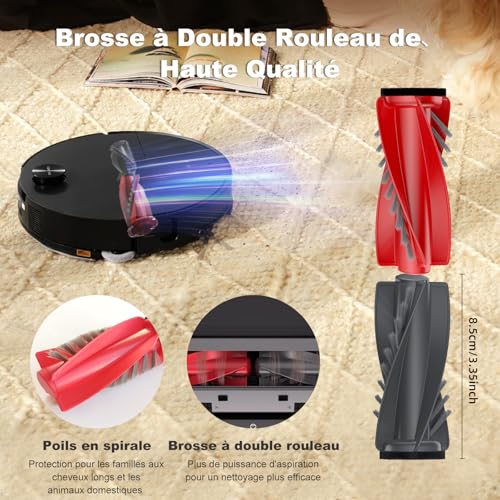 Pour Roborock SAROS 10 / G30 – Lot de 30 accessoires : 2 brosses à rouleau, 6 brosses latérales, 4 filtres, 4 + 4 tampons de serpillère, 6 sacs à poussière, 1 brosse autonettoyante – vue 4