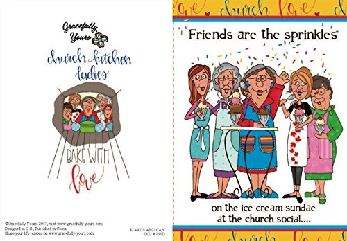 Gracefully Yours Church Kitchen Ladies Thinking Of You Greeting Cards Illustrated By Tina Ledbetter, 12, 4 Designs/3 Each With Scripture Message #TOP7