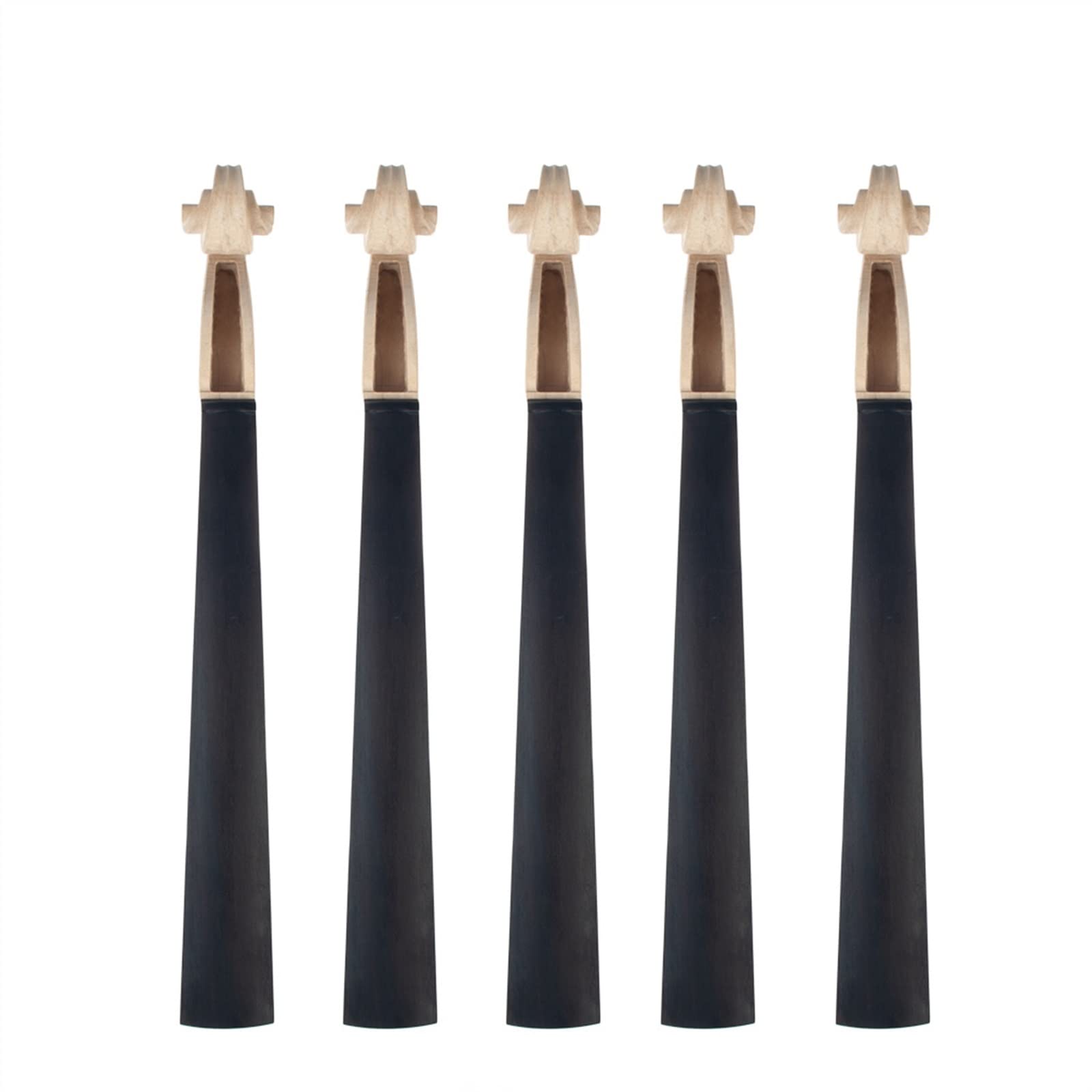 TSTS Accessorio Violino 5 PZ Violino in Legno di Acero Collo W/Tastiera in Ebano per 5 Corde Violino Incompiuto Violino Manico Parti di Violino Accessori