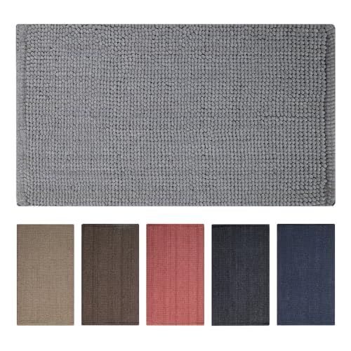 OLIVO.shop Tappeto Bagno Antiscivolo in Ciniglia, Tappetino Bagno Assorbente, Tappeto