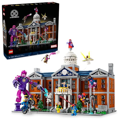 LEGO Marvel X-Men The X-Mansion Building Set – Marvel Collectibles DIY Craft Kit for Adults, Ages 18+ – Buildable Xavier Institute with 10 Minifigures – Gift Idea for Superhero Fans – 76294