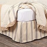 VHC Brands Boho & Eclectic Farmhouse Bedding-Grace White Skirt, King (40485)